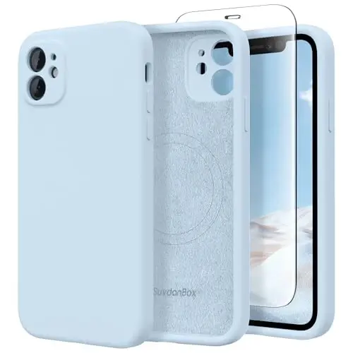 SuydanBox Magnetic for iPhone 11 Phone Case Silicone, Compatible with MagSafe, [Full Camera Protection][Screen Protector] Slim Shockproof Protective Case for iPhone 11 6.1