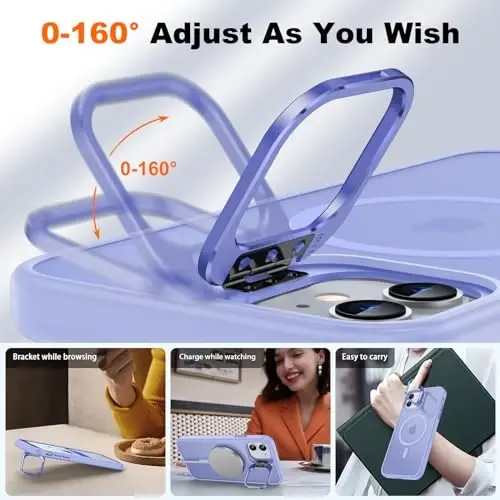 JAME for iPhone 11 Case, iPhone 11 Phone Case with 2 Tempered-Glass Screen Protectors, [Compatible with Magsafe], [Military-Grade Protection], Slim Fit Phone Case for iPhone 11 Case, Lavender - 4