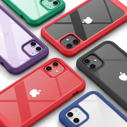 Diaclara Compatible with iPhone 11 Case, Full Body Rugged with Built-in Touch Sensitive Anti-Scratch Screen Protector, Soft TPU Bumper Case Clear Compatible with iPhone 11 6.1