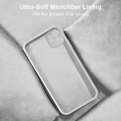 Vooii Compatible with iPhone 11 Case, Upgraded Liquid Silicone with [Flat Edges] [Camera Protection] [Soft Anti-Scratch Microfiber Lining] Phone Case for iPhone 11 6.1 inch - Stone - 6