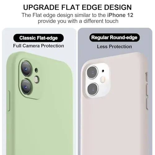 Vooii Compatible with iPhone 11 Case, Upgraded Liquid Silicone with [Flat Edges] [Camera Protection] [Soft Anti-Scratch Microfiber Lining] Phone Case for iPhone 11 6.1 inch - Matcha - 3