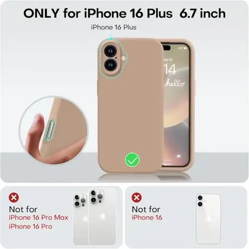 Vooii Compatible with iPhone 11 Case, Upgraded Liquid Silicone with [Flat Edges] [Camera Protection] [Soft Anti-Scratch Microfiber Lining] Phone Case for iPhone 11 6.1 inch - Light Brown - 5