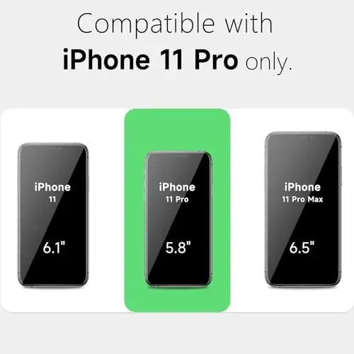 iPhone 11 Pro için LoeoeL Kılıf, Şeffaf Hibrit 11 Pro Telefon Kılıfı [Sert Plastik ve Yumuşak Silikon Tampon] Akrilik Sararma Yapmayan İnce Koruyucu Kapak, Kadınlar için, Siyah - 2