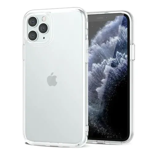 LoeoeL for iPhone 11 Pro Case Clear, Transparent Hybrid 11 Pro Phone Case [Hard Plastic & Soft Silicone Bumper] Acrylic Non Yellowing Thin Slim Protective Cover for Women, Crystal Clear 