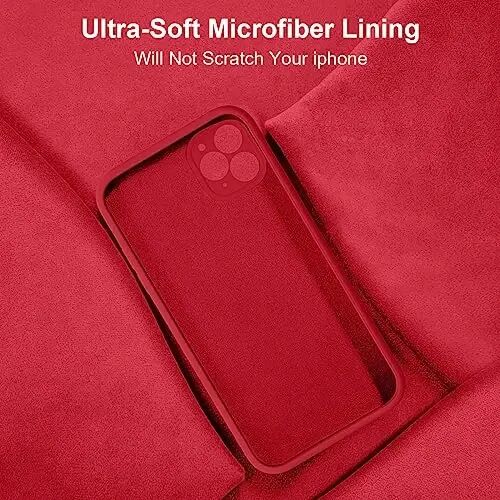 iPhone 11 Pro Kılıfı ile Uyumlu Vooii, [Düz Kenarlar] [Kamera Koruması] [Yumuşak Çizilmez Mikrofiber Astar] özellikli Gelişmiş Sıvı Silikon iPhone 11 Pro 5.8 inç için Telefon Kılıfı - Kırmızı - VOOII