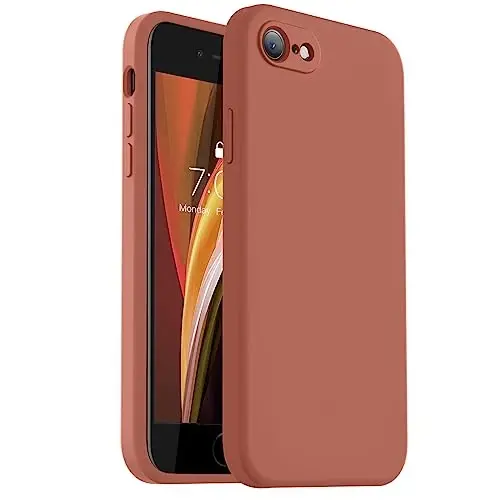 Vooii Compatible with iPhone 11 Pro Max Case, Upgraded Liquid Silicone with [Flat Edges] [Camera Protection] [Soft Anti-Scratch Microfiber Lining] Phone Case for iPhone 11 Pro Max - Caramel - VOOII (1)