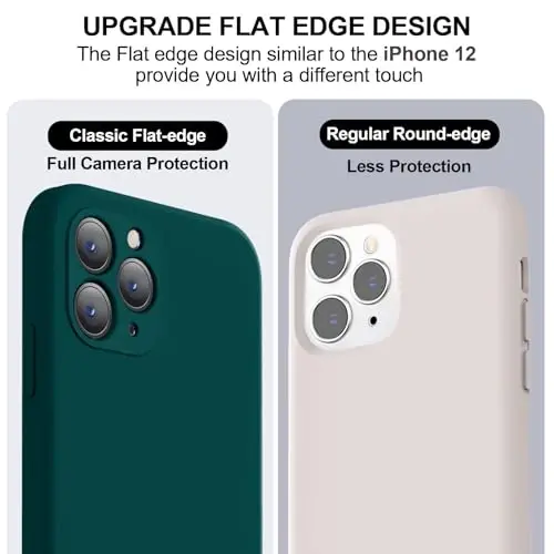 Vooii Compatible with iPhone 11 Pro Max Case, Upgraded Liquid Silicone with [Flat Edges] [Camera Protection] [Soft Anti-Scratch Microfiber Lining] Phone Case for iPhone 11 Pro Max - Teal - 3