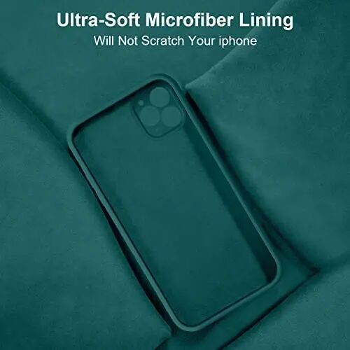Vooii Compatible with iPhone 11 Pro Max Case, Upgraded Liquid Silicone with [Flat Edges] [Camera Protection] [Soft Anti-Scratch Microfiber Lining] Phone Case for iPhone 11 Pro Max - Teal - VOOII