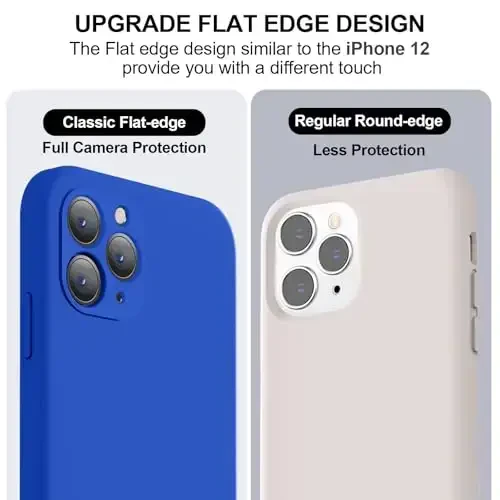 Vooii Compatible with iPhone 11 Pro Max Case, Upgraded Liquid Silicone with [Flat Edges] [Camera Protection] [Soft Anti-Scratch Microfiber Lining] Phone Case for iPhone 11 Pro Max - Klein Blue - 3