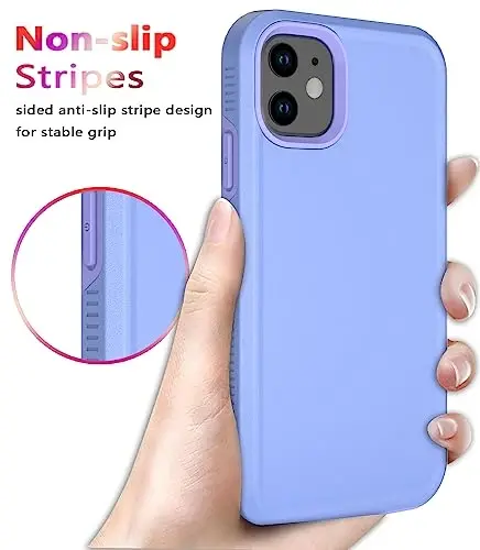 iPhone 11 uchun Diverbox g'ilofi [zarbga chidamli] [tushishga chidamli] [temperlangan shisha ekran himoyachisi], Apple iPhone 11 uchun og'ir himoya telefon g'ilofi (binafsha-2in1) - 5