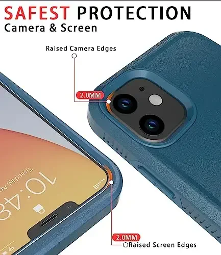 iPhone 11 uchun Diverbox g'ilofi [zarbga chidamli] [tushishga chidamli] [temperlangan shisha ekran himoyachisi], Apple iPhone 11 uchun og'ir yuk himoya telefon qutisi qopqog'i (ko'k-2in1) - 3