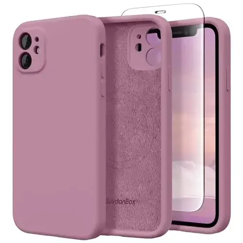 iPhone 11 uchun SuydanBox magnitli telefon g'ilofi silikon, MagSafe bilan mos, [To'liq kamera himoyasi][Ekran himoyachisi] iPhone 11 6.1