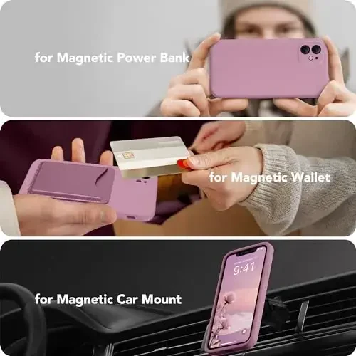 iPhone 11 uchun SuydanBox magnitli telefon g'ilofi silikon, MagSafe bilan mos, [To'liq kamera himoyasi][Ekran himoyachisi] iPhone 11 6.1