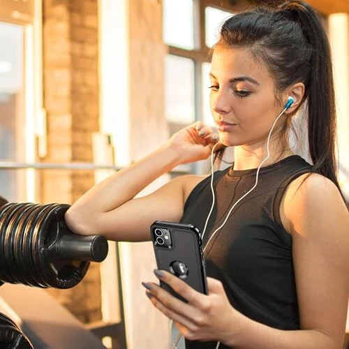 iPhone 11 uchun zarbga chidamli qopqoq, qora - 6