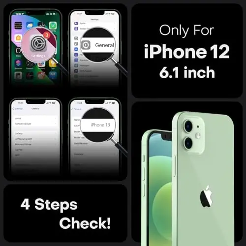 TOCOL Magnetic for iPhone 12 Case, Upgraded [Full Camera Protection] [Compatible with Magsafe] [15FT Military Grade Protection] Bumper for iPhone 12 6.1, Light Green - 2