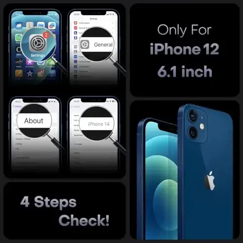 TOCOL Magnetic for iPhone 12 Case, Upgraded [Full Camera Protection] [Compatible with Magsafe] [15FT Military Grade Protection] Bumper for iPhone 12 6.1, Blue - TOCOL (1)