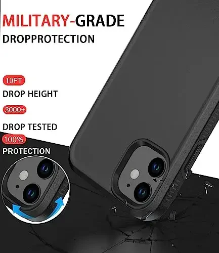 Diverbox for iPhone 12 case [Shockproof] [Dropproof] [Tempered Glass Screen Protector ] Heavy Duty Protection Phone Case Cover for Apple iPhone 12 - DIVERBOX (1)
