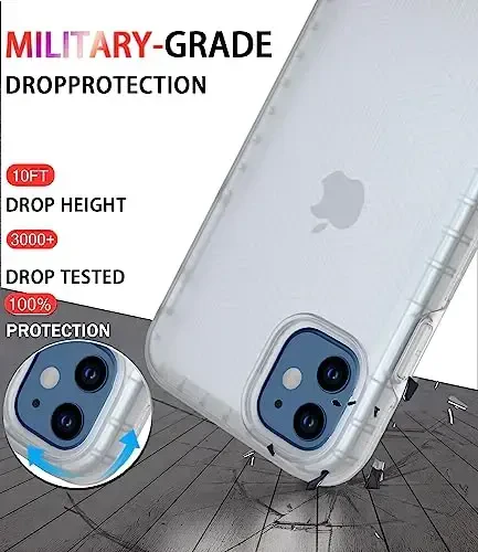 Diverbox for iPhone 12 case [Shockproof] [Dropproof] [Tempered Glass Screen Protector],Heavy Duty Protection Phone Case Cover for Apple iPhone 12 (Turquoise -2in1) - 2