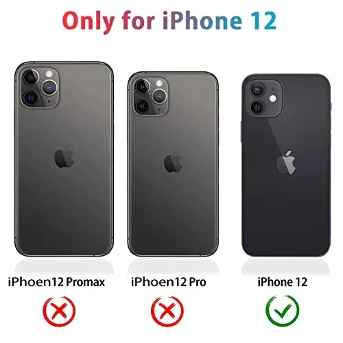 Diverbox for iPhone 12 case [Shockproof] [Dropproof] [Tempered Glass Screen Protector + Camera Lens Protector],Heavy Duty Protection Phone Case Cover for Apple iPhone 12 (Purple) - 2