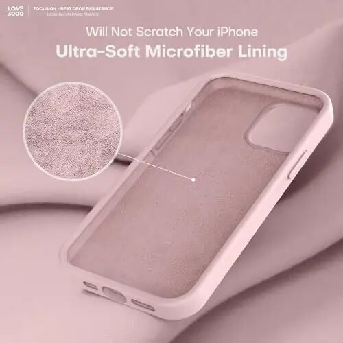iPhone 12 Kılıfı/iPhone 12 Pro Kılıfı için AŞK 3000, [Yumuşak Çizilmez Mikrofiber Astar] ile Premium Silikon Darbeye Dayanıklı Koruyucu Telefon Kılıfı Erkekler Kadınlar Kızlar için 6.1