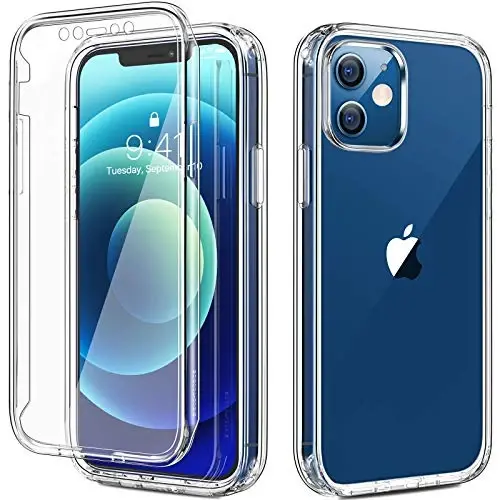 Diaclara Designed for iPhone 12 Mini Case, Full Body Rugged with Built-in Touch Sensitive Anti-Scratch Screen Protector, Soft TPU Bumper Case for iPhone 12 Mini 5.4