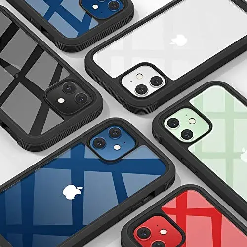Diaclara Designed for iPhone 12 Mini Case, Full Body Rugged with Built-in Touch Sensitive Anti-Scratch Screen Protector, Soft TPU Bumper Case for iPhone 12 Mini 5.4