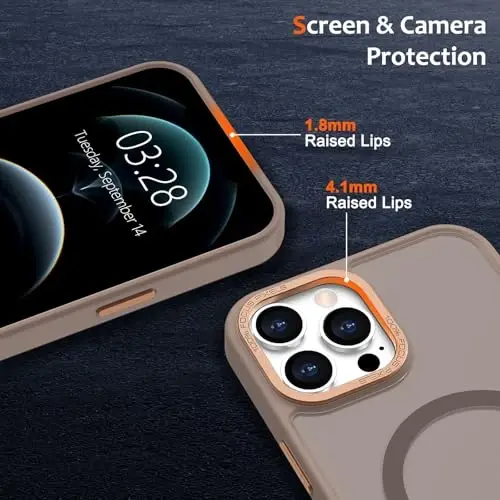 Anuck Case for iPhone 12 Pro Max Case Magnetic Phone Case Compatible with MagSafe, Soft TPU Bumper Hard Translucent Matte Back Slim Fit Shockproof Protective Cover for Men Women Girls - Brown - 3