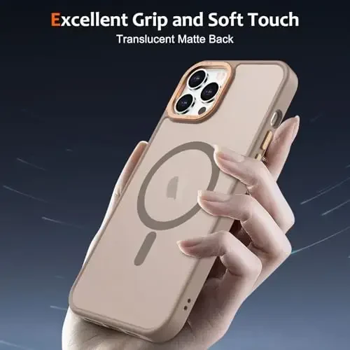 Anuck Case for iPhone 12 Pro Max Case Magnetic Phone Case Compatible with MagSafe, Soft TPU Bumper Hard Translucent Matte Back Slim Fit Shockproof Protective Cover for Men Women Girls - Brown - 10