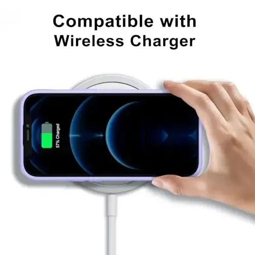 LoeoeL for iPhone 12 Pro Max Case Clear, Transparent Hybrid 12 Pro Max Phone Case [Hard Plastic & Soft Silicone Bumper] Acrylic Non Yellowing Thin Slim Protective Cover for Women, Purple Lavender - 7