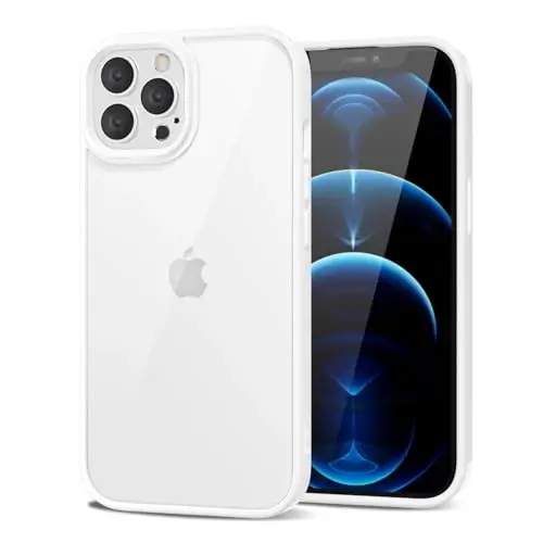 iPhone 12 Pro Max Kılıfı Şeffaf LoeoeL, Transparan Hibrit 12 Pro Max Telefon Kılıfı [Sert Plastik ve Yumuşak Silikon Tampon] Akrilik Sararmayan İnce Koruyucu Kadınlar için Kılıf, Beyaz 