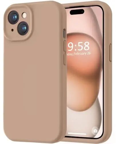 iPhone 12 Pro Max Telefon Kılıfı ile Uyumlu LOVE 3000 | Kalınlaştırma 2.1 MM Sıvı Silikon | Çizilmez Mikrofiber Astar | Erkekler için Tam Gövde Ağır Hizmet Koruma Kılıfı, Açık Kahverengi - LOVE 3000