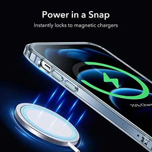 iPhone 12 Pro Max uchun ESR g'ilofi, MagSafe bilan mos, chizilishga chidamli orqa qismi, sirpanmaydigan himoya romi, iPhone 12 Pro Max uchun magnitli telefon g'ilofi, Sidekick Hybrid Case (HaloLock), ko'k - 2