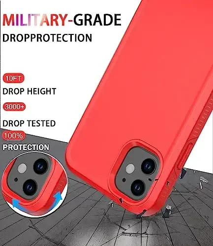 iPhone 12 uchun Diverbox g'ilofi [Zarba o'tkazmaydigan] [Tushishga chidamli] [ закаленное stakan ekran himoyachisi], Apple iPhone 12 uchun og'ir himoya telefon g'ilof qopqog'i (qizil -2in1) - DIVERBOX (1)