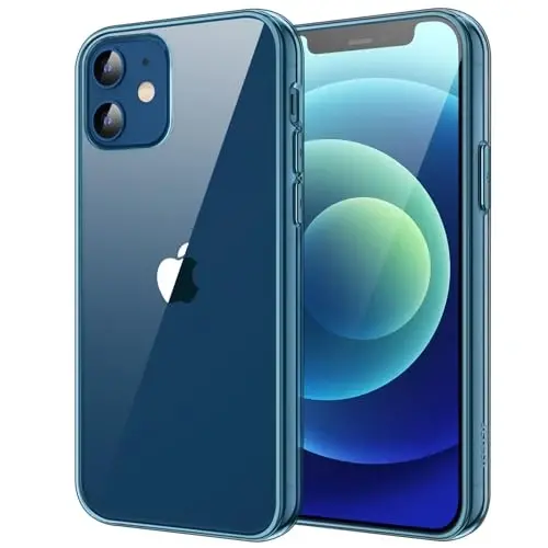 JETech Case for iPhone 12/12 Pro 6.1-Inch, Non-Yellowing Shockproof Phone Bumper Cover, Anti-Scratch Clear Back (Navy) - 1