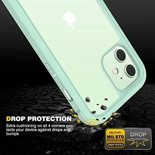 Diaclara Designed for iPhone 12/12 Pro Case, Full Body Rugged with Built-in Touch Sensitive Anti-Scratch Screen Protector, Soft TPU Bumper for iPhone 12/12 Pro 6.1