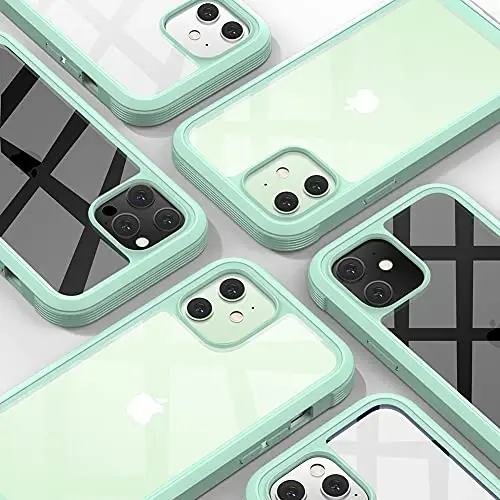 Diaclara Designed for iPhone 12/12 Pro Case, Full Body Rugged with Built-in Touch Sensitive Anti-Scratch Screen Protector, Soft TPU Bumper for iPhone 12/12 Pro 6.1