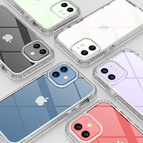 Diaclara Designed for iPhone 12/12 Pro Case, Full Body Rugged with Built-in Touch Sensitive Anti-Scratch Screen Protector, Soft TPU Bumper Case for iPhone 12/12 Pro 6.1