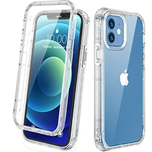 Diaclara Designed for iPhone 12/12 Pro Case, Full Body Rugged with Built-in Touch Sensitive Anti-Scratch Screen Protector, Soft TPU Bumper Case for iPhone 12/12 Pro 6.1