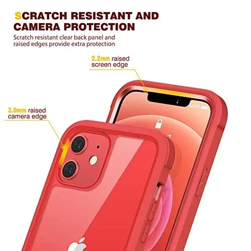 Diaclara Designed for iPhone 12/12 Pro Case, Full Body Rugged with Built-in Touch Sensitive Anti-Scratch Screen Protector, Soft TPU Bumper Case for iPhone 12/12 Pro 6.1