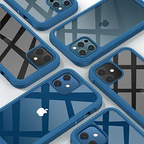 Diaclara Designed for iPhone 12/12 Pro Case, Full Body Rugged with Built-in Touch Sensitive Anti-Scratch Screen Protector, Soft TPU Bumper Case for iPhone 12/12 Pro 6.1