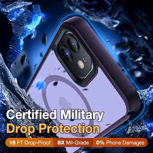 Yriklso Strong Magnetic Case for iPhone 12/12 Pro [Compatibilty with MagSafe] Protective Shockproof Cover Phone Case for iPhone 12/12Pro 6.1