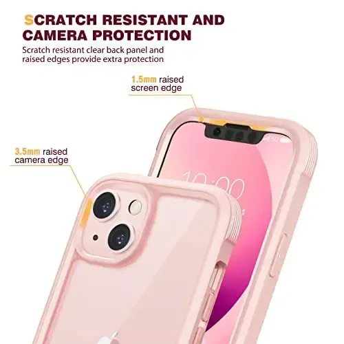 Diaclara Designed for iPhone 13 Case, Full Body Rugged Protection with Built-in Touch Sensitive Screen Protector, Soft TPU Bumper Case for iPhone 13 6.1