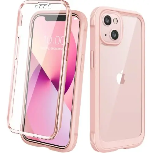 Diaclara Designed for iPhone 13 Case, Full Body Rugged Protection with Built-in Touch Sensitive Screen Protector, Soft TPU Bumper Case for iPhone 13 6.1