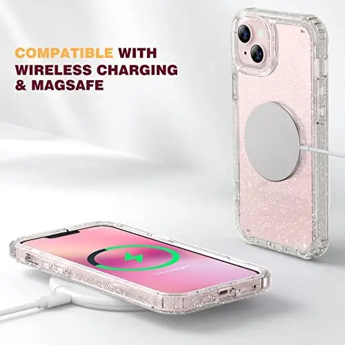 Diaclara Designed for iPhone 13 Case, Full Body Rugged with Built-in Touch Sensitive Anti-Scratch Screen Protector, Soft TPU Bumper Case for iPhone 13 6.1