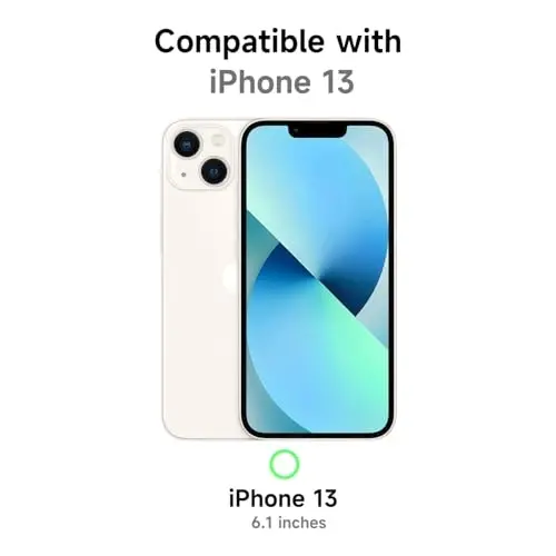 iPhone 13 için LoeoeL Kılıfı Şeffaf, Transparan Hibrit 13 Telefon Kılıfı [Sert Plastik ve Yumuşak Silikon Tampon] Akrilik Sararmayan İnce Dar Koruyucu Kadınlar için Kapak, Açık Pembe - 2