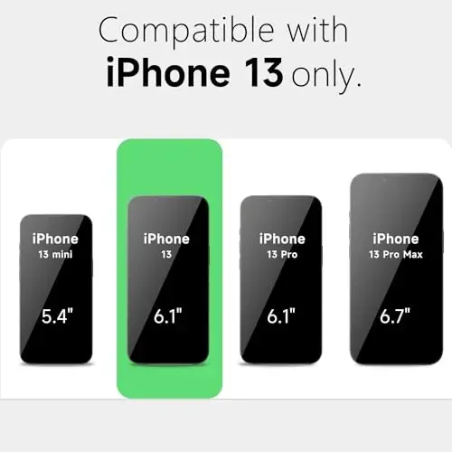 LoeoeL for iPhone 13 Case Clear, Transparent Hybrid 13 Phone Case [Hard Plastic & Soft Silicone Bumper] Acrylic Non Yellowing Thin Slim Protective Cover for Women, Teal - LOEOEL (1)