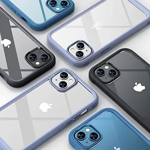 Diaclara Designed for iPhone 13 Case, Full Body Rugged with Built-in Touch Sensitive Anti-Scratch Screen Protector, Soft TPU Bumper Case for iPhone 13 6.1