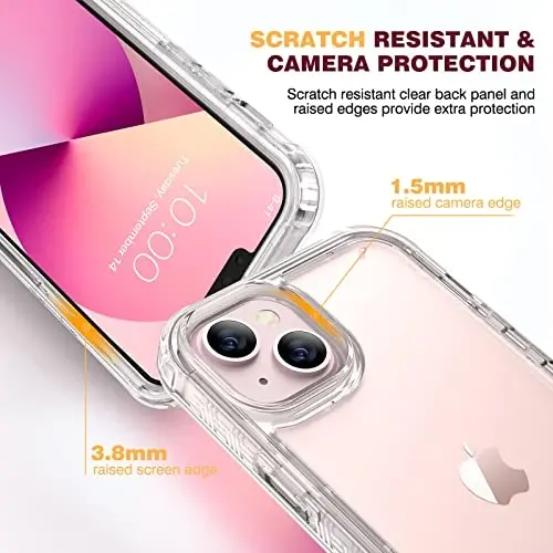 Diaclara Designed for iPhone 13 Case, Full Body Rugged Protection with Built-in Touch Sensitive Screen Protector, Soft TPU Bumper Case for iPhone 13 6.1