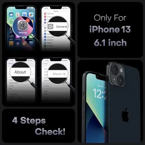 TOCOL Magnetic for iPhone 13 Case, Upgraded Full Camera Protection, Compatible with Magsafe, Drop Protection, Translucent Matte Back Bumper Phone Cover 6.1-Inch (Dark Blue) - TOCOL (1)