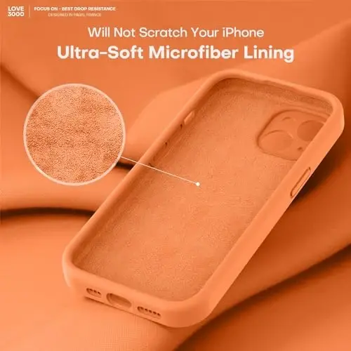 LOVE 3000 Designed for iPhone 13 Case, Premium Silicone with [Soft Anti-Scratch Microfiber Lining] Shockproof Protective Phone Case for iPhone 13 Women Men Girls 6.1